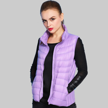 16 Color Plus Size 2015 Autumn Winter Sleeveless Jacket Female Ultra light Duck Down Vest Women Parkas Mujer XXXL YB838
