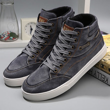 Men Shoes High-Top Canvas Shoes New 2016 Comfortable Canvas Shoes Male Casual Lace Up Flats Shoes Sapatos Tenis Masculino 2A