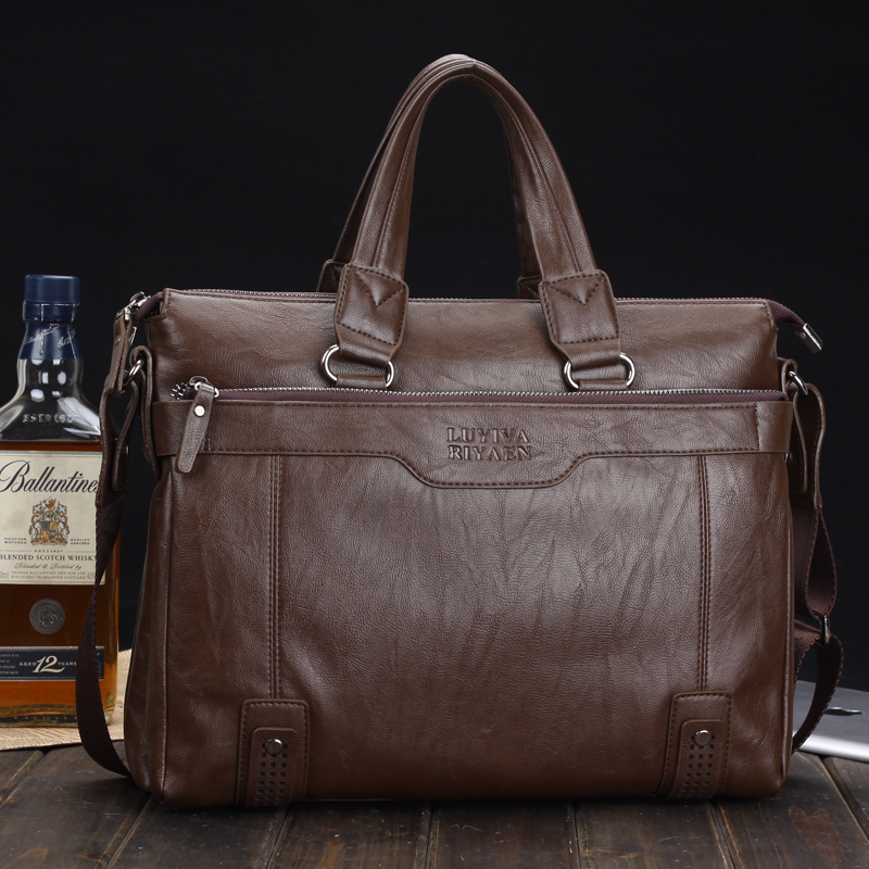 Hot sale!! Genuine Leather Men Tote Bags Briefcase Handbag Men Shoulder Bag Designer Handbags ...