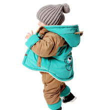 High quality 2015 fashion brand baby winter clothes boys girls Cute Frog thickening Cotton padded jacket