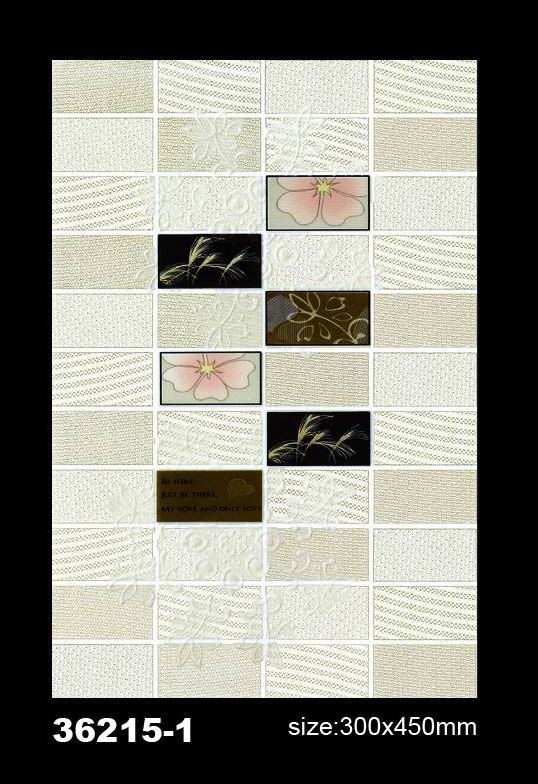 2015 Glazed Ceramics Wall Tiles 300X450MM YIKE 5D Pattern