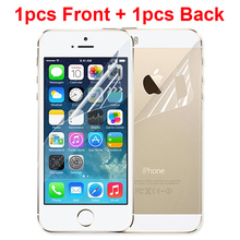 1pcs Front + 1pcs Back New LCD Clear Glossy Anti Glare HD Mobile Phone Screen Protector For iphone 5 5s 5c Protective Film