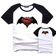 Movie BVS Print Casual T-shirt Batman Summer Cotton T-shirts Superman Short Sleeve Homme Loose Tops DC Fans Tees