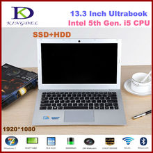 Kingdel 13.3″ Core i5 CPU Laptop Ultrabook Noterbook Computer, 8GB RAM 64GB SSD+1TB HDD, 1080P, WIFI, Bluetooth, Metal Case
