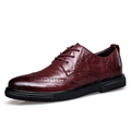 2017 Fashion Genuine Leather Men Dress Shoes Business Brand Leather Men Shoes Casual Design Men Flats