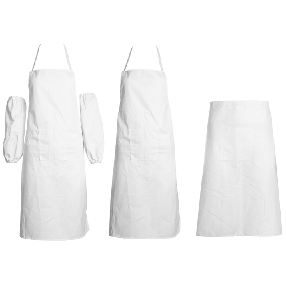 white cooking apron