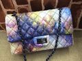 Star printing color chain bag hit color graffiti space pattern diamond lattice car suture fastener woman