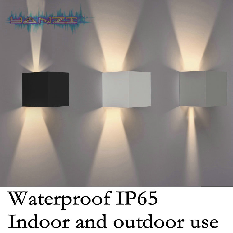 IP65 Cube Adjustable Surface Mounted Outdoor LED Lighting 7W LED Outdoor Wall Light Up Down LED Wall Lamp Waterproof Porch Light