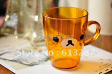 Kawaii Rilakkuma Bear Yellow Chicken Size 10 8CM Acrylic Face Cup Mugs Washing Water Cup Mug