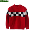 2016 Causal childrens clothing cotton children s sweaters kids clothing check design boys knitted sweaters boys