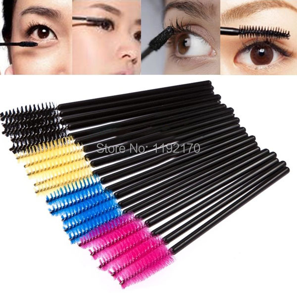 1Set 50PCS Disposable Eyelash Brush Mascara Wands Applicator Makeup Cosmetic Tool 5pw