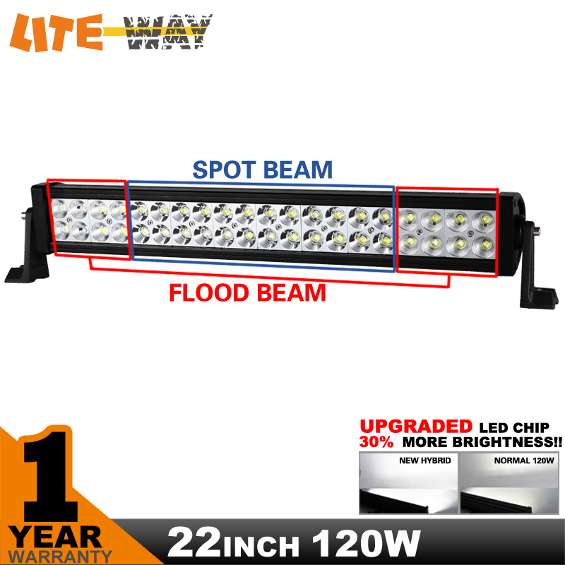 22 INCH 120W LED WORK DRIVING LIGHT BAR FOR BOAT SUV OFFROAD ATV 4x4 TRUCK 4WD VS 72W/126W/180W /240W/300W
