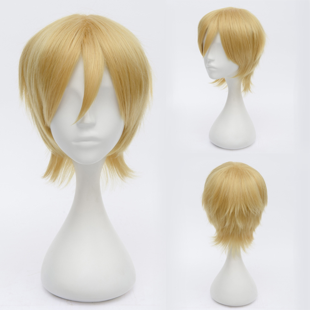 Kuroko noBasketball Short Straight Blonde Cosplay Wig Anime Party Full Wigs Gift Synt...
