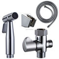 adapter stainless steel Handheld Toilet Bidet Shattaf Sprayer Shower Faucet Kit Set