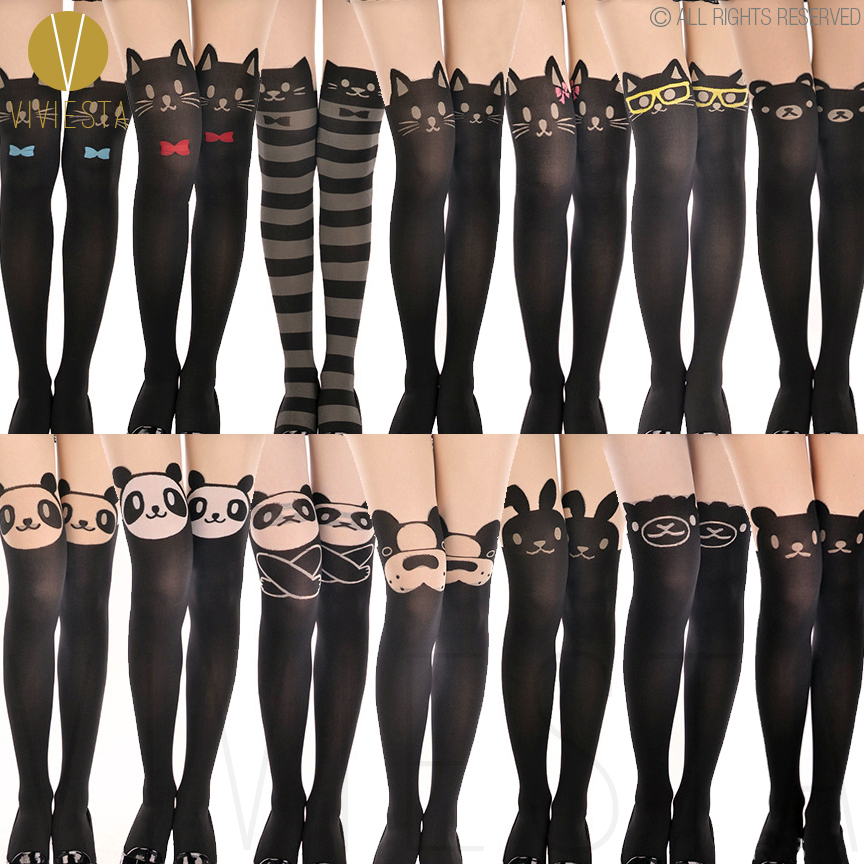 Cute Animal Tattoo Tights | cute animal tattoo tights 60d japan kawaii sexy party tail Cute Animal Tattoo Tights | cute animal tattoo tights 60d japan kawaii sexy party tail