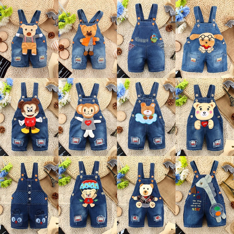 original single 2015 New Spring Autumn Boy Girl bib Overall Jumpsuit Jeans Children Jean Trousers Baby