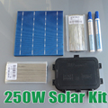 250W DIY Solar Panel Kit 6x6 156 polycrystalline poly solar cell tab wire Bus wire Flux