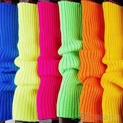 Women Solid Color Knit Winter Leg Warmers Knee High Boot Socks 1Q94 2U1G
