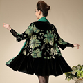 2016 Autumn And Spring Plus Size Mother Fashion Two Pieces Dress Elegant Casual For Middle Aged