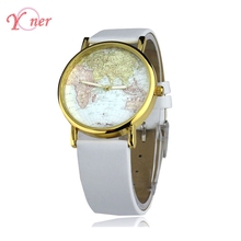 Yoner 11 Colors Drop Shipping Casual Watches Unisex Quartz Watch Map Printing Picture Alloy Dress Watch Womens Analog Wristwatch