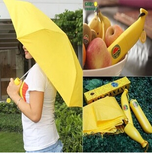 Super Sun Umbrella Parasol Brand UV Folding Banana Unbrella for Children Women Men Cute Windproof Kids