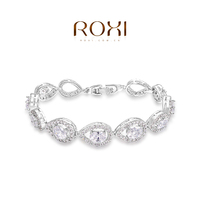 ROXI 925 Sterling Silver Fine Jewelry For Women Bangle Bracelets & Bangles Bracelet Women Bag Anchor Bracciali Donna