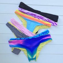 2015 Suittop Women s Sexy Seamless reversible Brazilian bikini Swimwear Bathing Suit Semi thong bathing suits