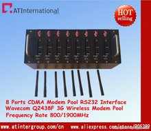 CDMA 3G Wireless GSM/GPRS 8 Ports Modem Pool With Wavecom Q2438F USB
