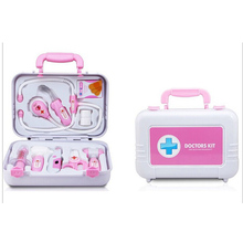 Portable Miniature Simulation Doctor Nurse Medical Role Plays Set Case Baby Kit Classic Educational Toy Free Shipping