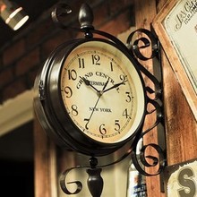 Train Station style Classic Wall Clock – Double Sided