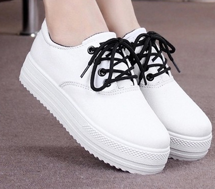 Candy colored canvas shoes female Korean tidal Spring Bodi student flat white shoes breathable casual shoes