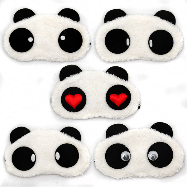Free Shipping Panda Sleeping Eye Mask Nap Eye Shade Cartoon Blindfold Sleep Eyes Cover Sleeping Travel