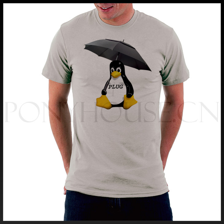 ペンギン プラグ linux男性tシャツ新入荷ファッション ブランド tシャツ 2013夏(China