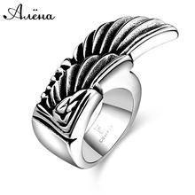 Rock Ring Man Punk Rock Stainless Steel Mens Biker Gothic Jewelry Nuevos Anillos Silver Plated Retro Skull Wing Ring