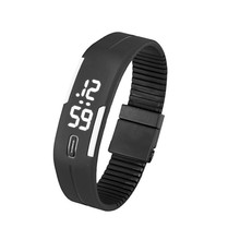 Durable Summer Style Fashion Men LED Sports Silicone Digital Watch Wholesale Fast Shipping