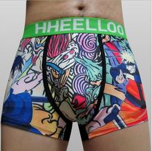 2015 New Fashion Cartoon U Convex Ssexy Men’s Boutique Brand Shorts Men Boxer Underwear Retail And Wholesale Free Shipping