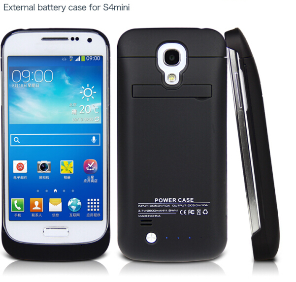 GOOD quality 2800mAh S4 mini S4mini Backup font b Battery b font case For Samsung galaxy