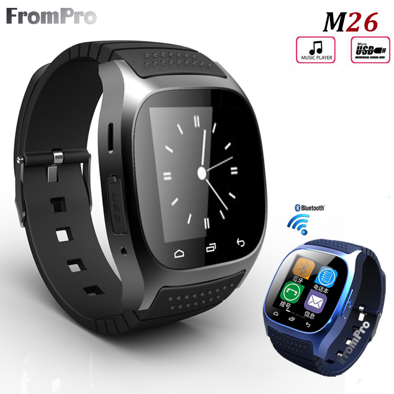HOT M26 Bluetooth Smart Watch luxury wristwatch Rwatch smartwatch with Dial SMS Remind Pedometer for Android