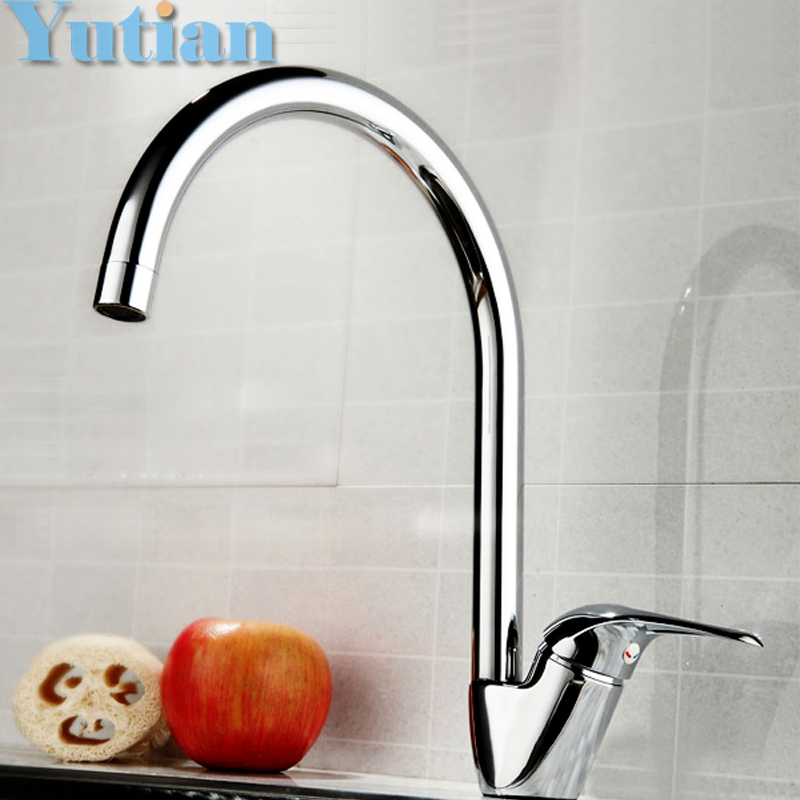 Free shipping Swan leading Hot and cold kitchen faucet Single handle single hole kitchen faucet Kitchen sink faucet torneira