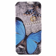 Vintage Color Printed PU Leather Flip Case for iPhone SE iPhone 5 5S 4.0″ Butterfly Flowers Retro Phone Cover Cases