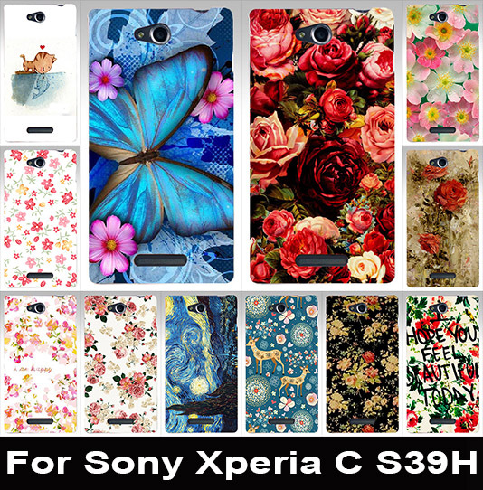 Beautiful painted mobile phone case transparent side PC case hard Back cover hood Skin Shell For