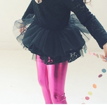 New 2016 goden silver toddler girls pants new arrive Metallic color kids leggings Classic dancing Leggings