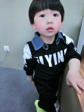 2016 New Fashion Spring Children’s Clothing Han Edition Cowboy Led Wings Boy’s Suit