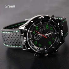 2015 Fashion Men’s Silicon Sports Wrist Watch Racer Sports Military Pilot Aviator Army Style Unisex 6 Colors Men Dress Watch