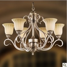European neoclassical iron lamp living room lamp bedroom lamp glass restaurant Villa Mediterranean garden lights hotel project