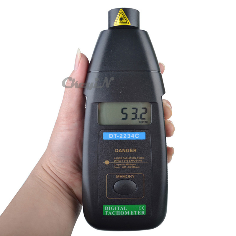 New Non-Contact Laser Tachometer 5 to 99,999RPM LCD Digital Photo Tachometer / RPM Meter Automatic Rotation Tachometer ZSB04H-65