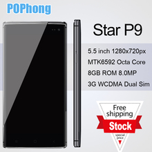 Star P9 Dual SIM Card 5.5 inch 1280*720 MTK6592 Octa Core Smartphone 1GB RAM Android 4.4 Camera 8.0MP