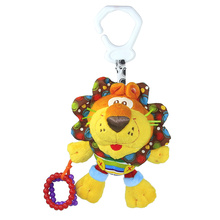 New Baby Plush Toy Crib Bed Hanging Ring Bell Lion Toy Soft Baby Rattle Early Educational Doll