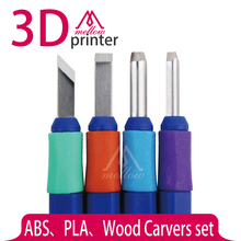 4PCS Wood Carvers set 3D Printer DIY Tool Kit Set of Carving Knives Sculpture Tool Kit For 3D Printer Filament Removal