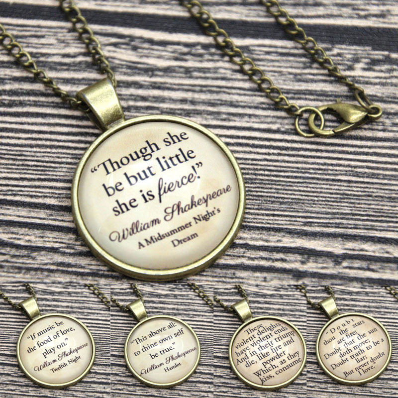 Romeo and Juliet These violent delights have violent ends quote necklace Shakespeare